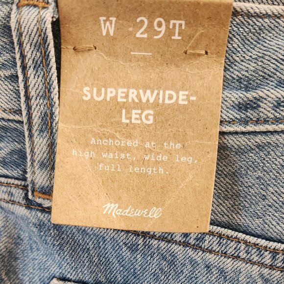 NWT MADEWELL Superwide-Leg Jeans - 29T - Picture 8 of 10